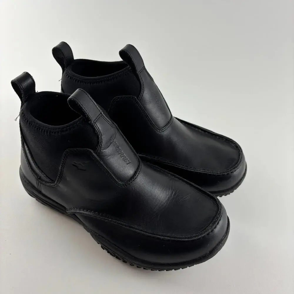 Baffin Ease Mens Black Leather Slip On Ankle Boots Comfort Work Size 9